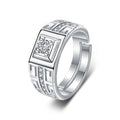 Trendy Adjustable Couples Rings with Moissanite