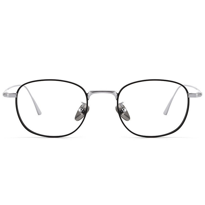 KatKani Retro Round Pure Titanium Mens Glasses Frame