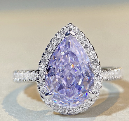 SGARIT 14k Gold 3.5ct Moissanite Diamond Ring