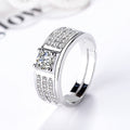 Fashionable Men's Moissanite Ring with Diamonds