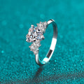 925 Sterling Silver Heart Moissanite Engagement Ring