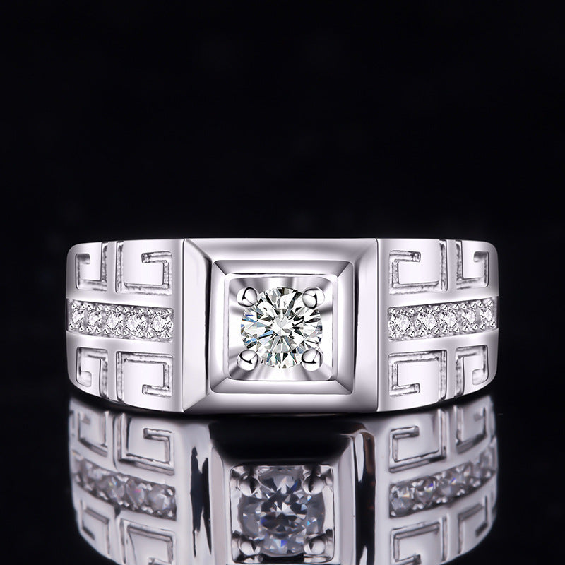 Trendy Adjustable Couples Rings with Moissanite