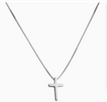 S925 Silver Minimalist Cross Box Chain Necklace